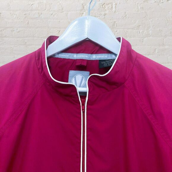 Sunice Golf Windbreaker XL Pink 1/4 Zip Athletic Pullover Performance Jacket - Picture 4 of 15